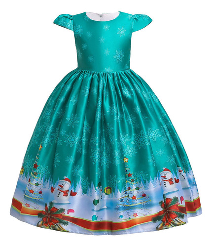 Vestido De Año Nuevo Para Niñas, Princesa Navideña, Largo, E