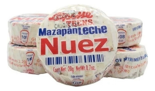 Laposse Mazapan Leche Nuez con 18 Piezas de 20g Cada Uno
