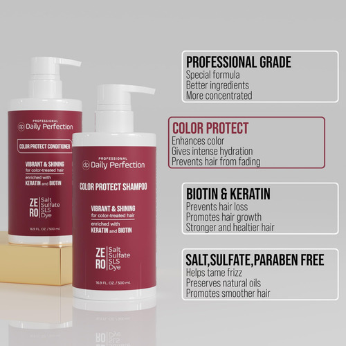 Conjunto De Shampoo E Condicionador Color Protect Com Biotin