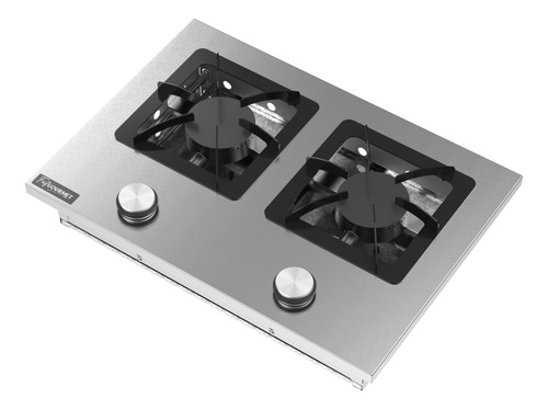 Fogão Cooktop Inox 2 Bocas Industrial Queimadores Simples