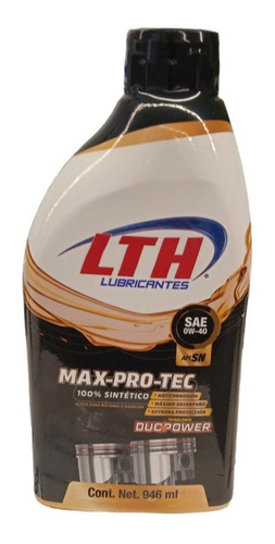 Aceite Lth Sintético 0w-40 Max Pro-tec