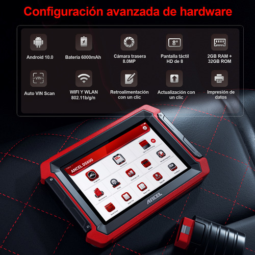 Escáner Automotriz Obd2 Ancel Ds600 Bidireccional Ecu Tpms