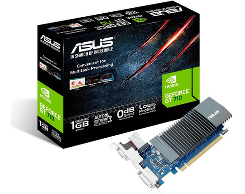 Tarjeta de video Nvidia Asus  GeForce 700 Series GT 710 GT710-SL-1GD5-BRK 1GB