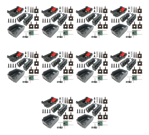 Placa De Circuito Con Caja De Batería De Iones De Litio 10x