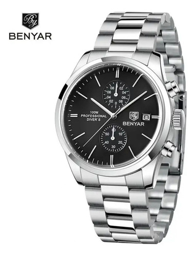 Reloj Para Hombre Benyar By-5187 By-51880102 Plateado
