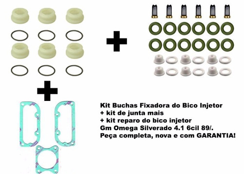 Kit Buchas Fixa Bico Injetor Gm Omega Silverado 4.1 6cil 89/