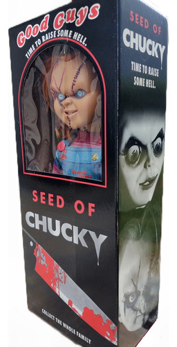 Chucky Con Cicatrices De Vinil Con Caja Y Sonido