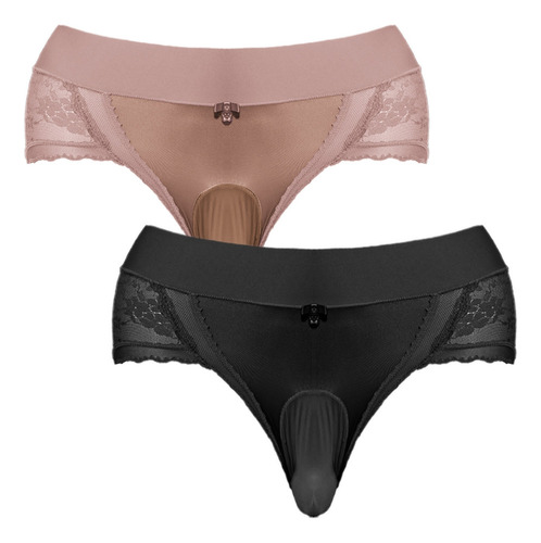 Ropa Interior Tangas Para Hombre Encaje Briefs 2 Piezas