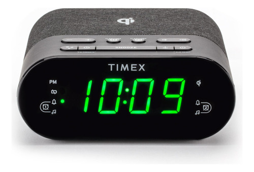 Timex Radio Despertador De Carga Inalámbrica Con Puerto De.