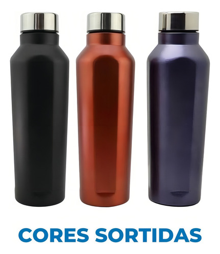 Garrafa Squeeze De Inox Colors C/ Tampa 750ml