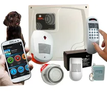 Comprar Kit Alarma Casa Celular+1 Sensor Pet+sirenas+control+bateria
