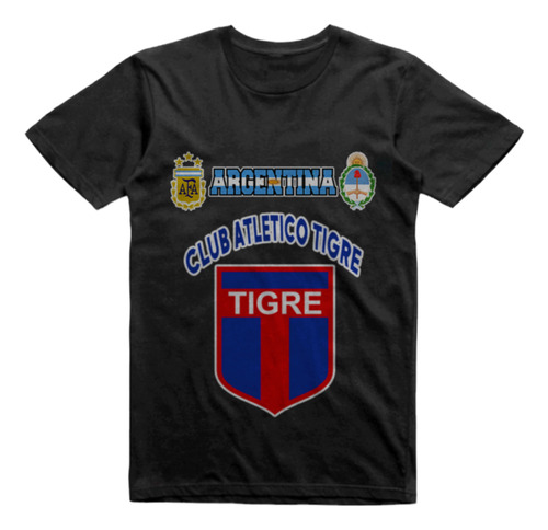 Remera Algodon Negra Club Tigre Santo Pipo Misiones