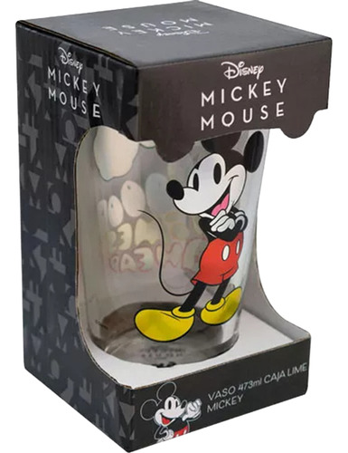 Vaso De Vidro Mickey Mouse 473 Ml Fun Kids