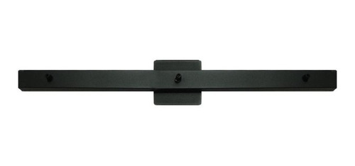 Regleta Riel Metalica 3 Luces Colgante Negro 75cm