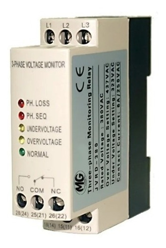 Monitor Secuencia De Fases Sobre Bajo Voltaje Desbalance 6 A