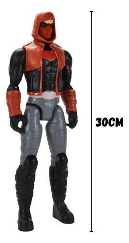 Boneco Dc Comics Batman Capuz Vermelho Articulado Sunny