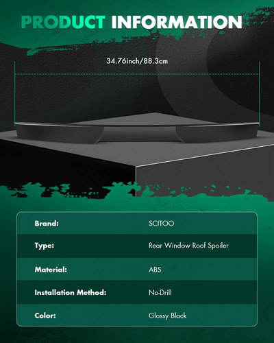 Alerón De Techo Universal Ajustable Para Window Trasera