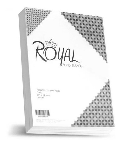 Paquete De Papel Bond Carta Royal 70gr 96% Blancura 500hojas