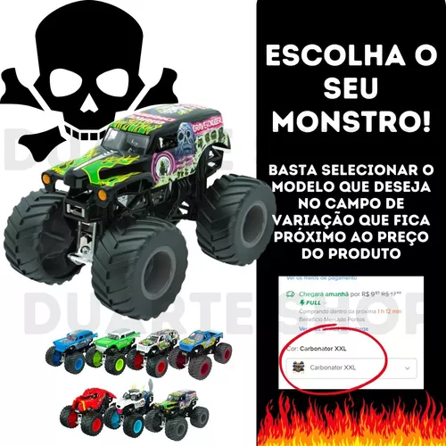 Carrinho Hot Wheels Original Monster Trucks Miniatura Mattel - Loja Zuza  Brinquedos