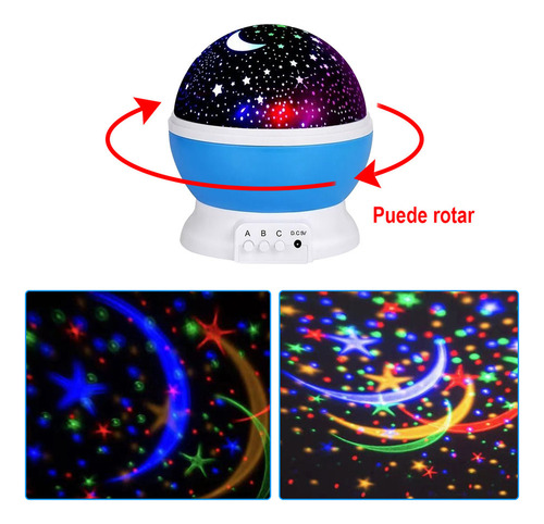 Rii Lampara Proyector De Estrellas Luces Led Niños Usb O