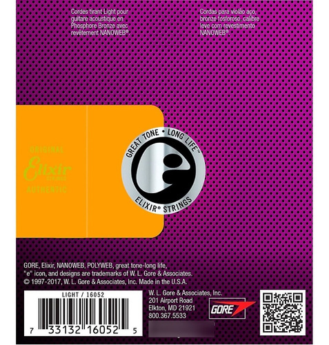 Imagen 3 de 3 de Elixir 16052 Acústica Phosphor Bronze Light 12-53