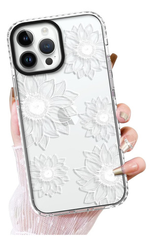 Ook Funda Floral Transparente Para iPhone 15 Pro, Lindo De A