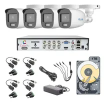 Comprar Kit Circuito Cerrado Hilook Dvr 8 Canales 4 Camaras 1080p 2mp Full Hd Colorvu Audio Thc-b129-ps Video A Color 24\u002F7 Video Baluns + Disco Duro 1tb
