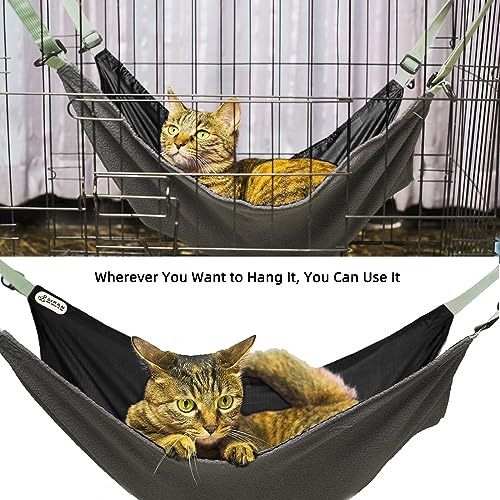 Hamaca Reversible Para Gatos, Lavable Y Suave Confección