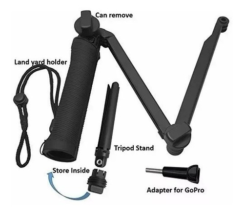 Imagem 3 de 5 de Bastão Extensível Para Gopro Hero 3 Way Multifunção
