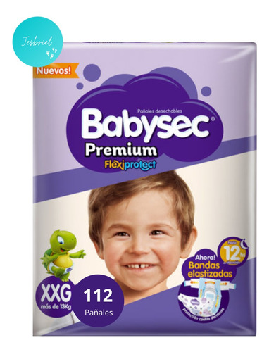 Pack 112 Pañales Bebés Babysec Premium Xxg +13kg Economicos