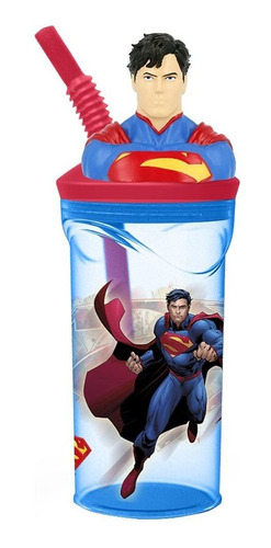 Vaso Con Muñeco Superman Licencia Original Vaso Con Figura 