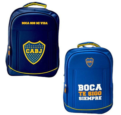 Mochila Fútbol Boca Juniors Tapa Dura Colegio Club