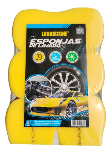 Esponjas De Lavado Carro Y Moto Lubristone Pack X 4