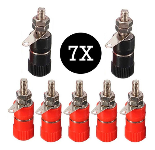 Imagem 1 de 3 de Borne Para Plug Tipo Banana 4mm Preto/vermelho