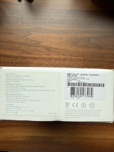 Magic Mouse A1197 - M111ll/a Blanco (Usado)