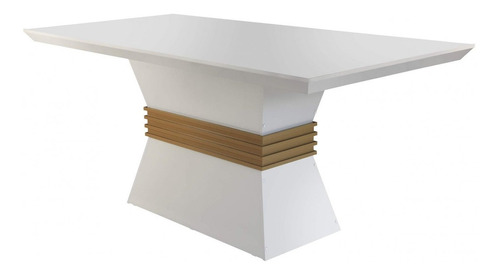 Mesa De Jantar 4 Cadeiras Luísa Espresso Móveis J Cor Branco/Branco