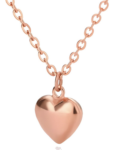 Collar Corazón Oro Rosa Para Mujer Mamá Joyería