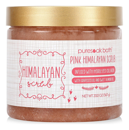 Puresoak Bath Exfoliante Corporal De Sal Del Himalaya, Exfol