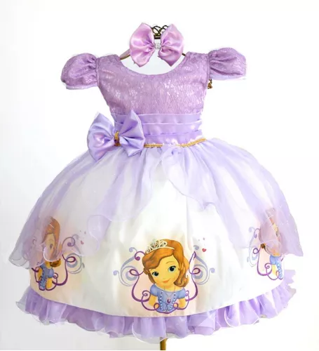 Vestido Temático Princesa Sofia Luxo - Pequenos Encantos Baby