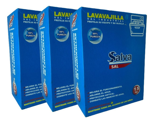 Sal Lavavajillas Promocion X 4.5kg - (3 Cajas)