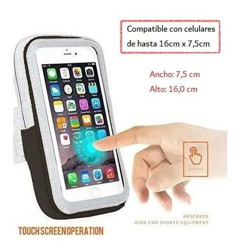 Imagen 7 de 10 de Funda Brazalete Porta Celular Correr Deportivo Gym Running