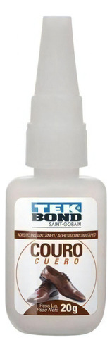 Cola Instantânea Tekbond Cola adesivo instantâneo para couro tekbond 20g 10 unidades - Marrom
