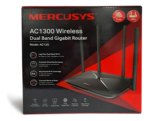 Router Inalambrico Dualband Gigabit Ac1300 Ac12g