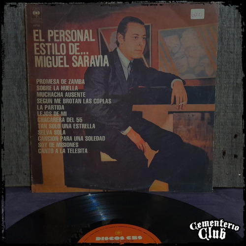 El Personal Estilo De Miguel Saravia - Arg  Vinilo Lp