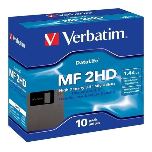 Diskettes Verbatim 3.5 1.44 Mb Caja Con 10 Piezas