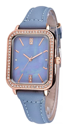 Cuero Reloj De Moda Cuarzo Para Mujer Diamante De Imitación