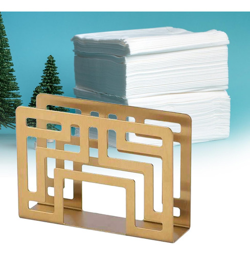 2 Servilletero, Acero Inoxidable, Servilletero De Papel, Oro