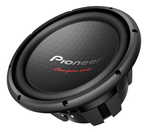 Par De Subwoofers Para Automóvil Pioneer TS-W312D4 Champion Series 12 Pulgadas 1600 Watts Máximo 500 Watts RMS Doble Bobina DVC 4 Ohms Color Negro