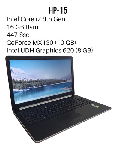 Notebook Hp 15-da0xxx. 15.6''. 16gb. Intel I7-8550u. Usada.