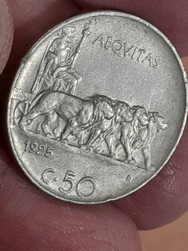 Italia 50 Centesimi Km-61.1, 1925